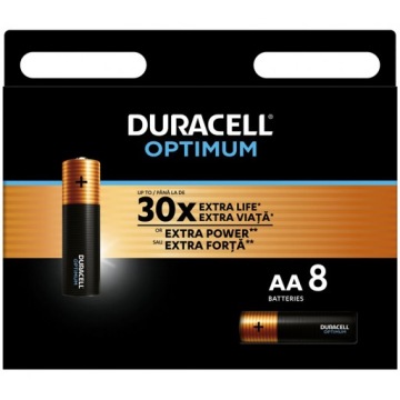 8x BATERIA DURACELL OPTIMUM ALKALICZNA LR6 R6 AA