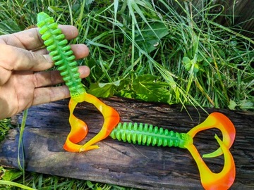 DWA Ogony DUŻY Twister XXXL 20 cm - 35 gr. KILLER NA DUŻE SZCZUPAKI i SUMY!