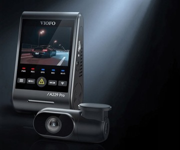VIOFO A229 PRO 2CH-G REJESTRATOR PRZÓD/TYŁ 4K/2K HDR GPS 256GB ACC PILOT