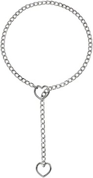 Heart Slip Chain Necklace, Heart O-Ring Slip Chain Necklace For Women,