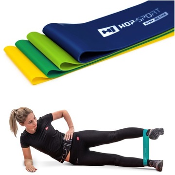 Zestaw taśm gum oporowych treningowych powerband do ćwiczeń fitnessu