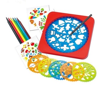 MANDALA zestaw kreatywny Do rysowania Spirograf mazaki