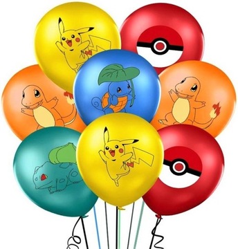 BALON BALONY ZESTAW POKEMON GO PIKACHU 10szt