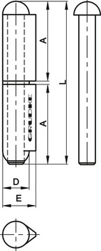 Петля для тяжелых дверей GEDOTEC