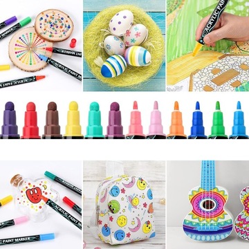 НАБОР МАРКЕТОВ С ДВУМЯ НАКОНЕЧНИКАМИ, 26 ЦВЕТОВ ДЛЯ ХОЛСТА И МЕТАЛЛА