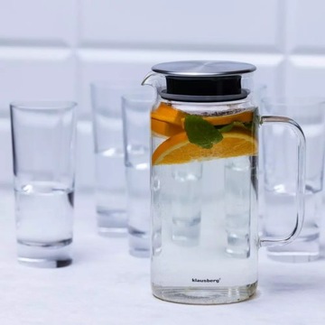 Графин для воды, кувшин для воды с крышкой, стеклянный контейнер для сока