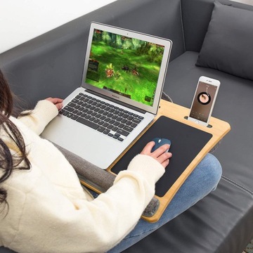 ПОРТАТИВНЫЙ СТОЛИК, ПОДСТАВКА ДЛЯ НОУТБУКА, ДЕРЕВЯННЫЙ ПОДНОС ДЛЯ КРОВАТИ