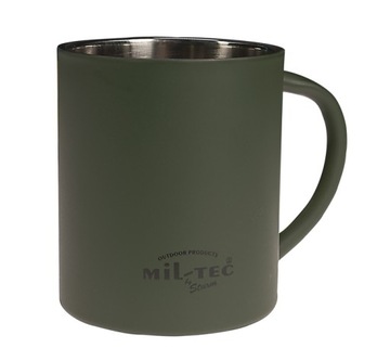 Kubek Termiczny Mil-Tec 450ml Kubek Próżniowy Stal Nierdzewna Olive