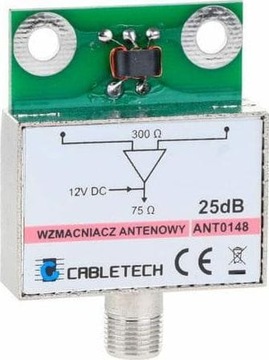 Wzmacniacz antenowy dopuszkowy Cabletech 25dB