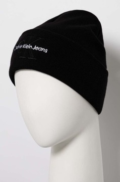 Calvin Klein Jeans czapka i szalik bawełniany kolor czarny K60K611418