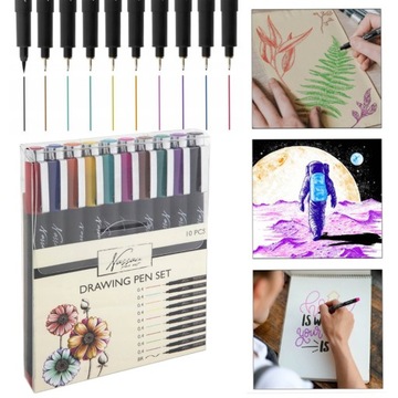 Fineliners Цветные маркеры Набор Fineliners 10 шт.