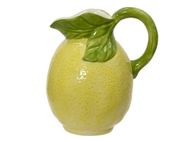 Wazon Dzbanek Ceramika Żółty Cytryna Wys. 18,5 cm