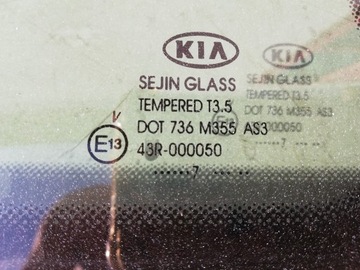 KIA PRO CEED 07-12 SKLO (OKNO) PRAVÁ ZADNÍ KAROSERIE 07