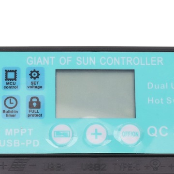 КОНТРОЛЛЕР СОЛНЕЧНОЙ ЗАРЯДКИ 100А 12В/24В