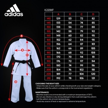 Karatega Adidas Kumite Fighter - синий, 175 см