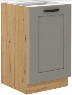 Szafka Luna 50 pod zlew jasnoszary z dąb artisan