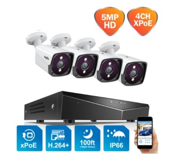 ZESTAW MONITORINGU IP POE 5MPX + REJESTRATOR POE_`!
