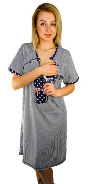 KOSZULA NOCNA piżama ciążowa, porodu KARMIENIA XL