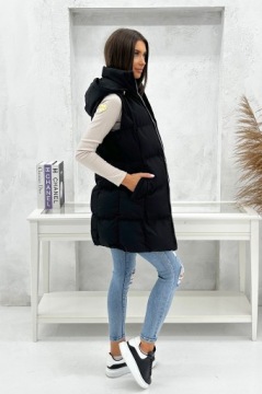 DZ721 r M ЖЕНСКИЙ УТЕПЛЕННЫЙ ЖИЛЕТ С МАКСИМАЛЬНЫМИ РУКАВАМИ