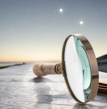 Lupa szkło powiększające 23cm dekoracyjna gabinetowa