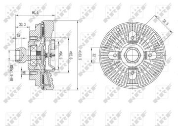 NRF 49606 SPOJKA VENTILÁTOR CHLAZENÍ