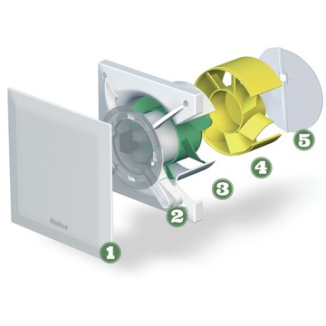 Механизм вентилятора для ванной комнаты Helios Minivent M1/100P