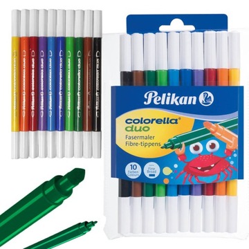 Mazaki pisaki Colorella Duo 2w1, 10 szt PELIKAN