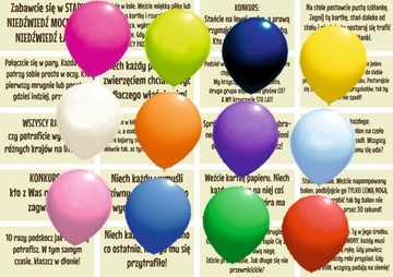 ZABAWA URODZINY gra dzieci ZDRAPKI BALONY zagadki