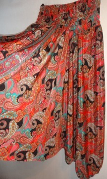 Spodnie alladynki haremki indyjskie 2w1 jak jedwab