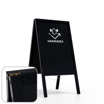 Potykacz reklamowy wodoodporny CZARNA rama 118x61 cm