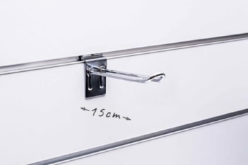 Двойной крючок для планки, хром, 25 см.