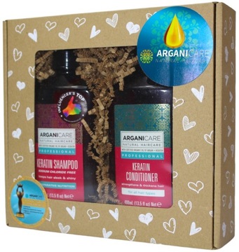 ARGANICARE keratin Zestaw szampon+odżywka z keratyną