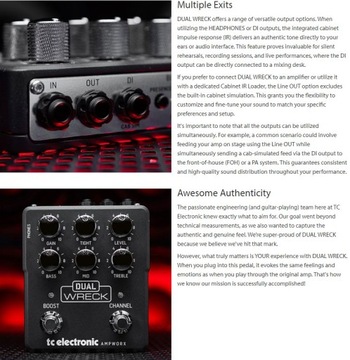 Электронный гитарный предусилитель Dual Wreck Preamp TC