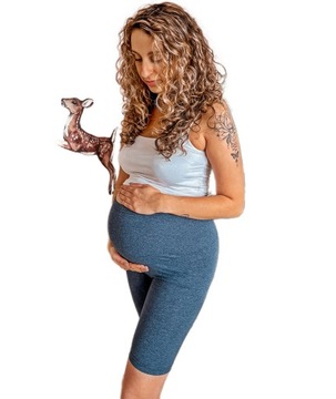 KOLARKI CIĄŻOWE BAWEŁNIANE 1/2 JEANS MELANŻ XL