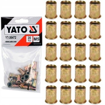 YATO NITONAKRETKI STALOWE M5, 20SZT