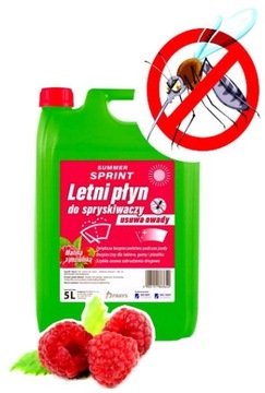 LETNI PŁYN DO SPRYSKIWACZY Summer Sprint Malina Poziomka 5L