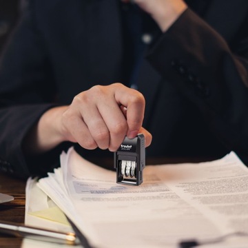 PIECZĄTKA DATOWNIK TRODAT 4810 CYFRA DATA ROK MIESIĄC DZIEŃ CZARNY ISO