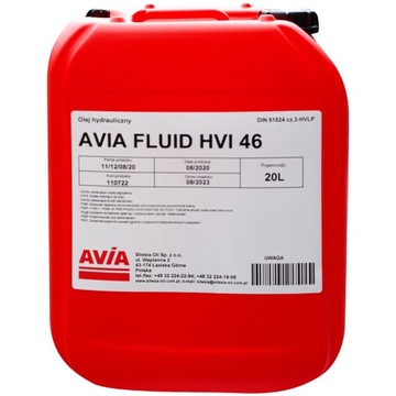 AVIA FLUID HVI 46 VG46 209L гидравлическое масло