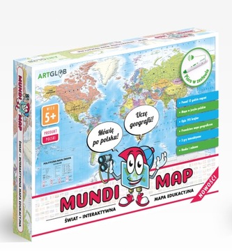 Интерактивная образовательная карта мира для детей Издательство MundiMap /М