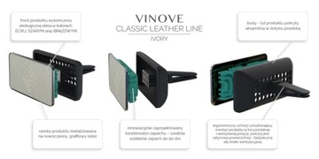 Автомобильный ароматизатор VINOVE MIAMI IVORY, экологическая кожа