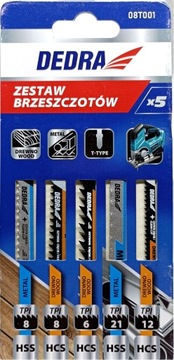 ZESTAW BRZESZCZOTÓW DO WYRZYNARKI DREWNO METAL