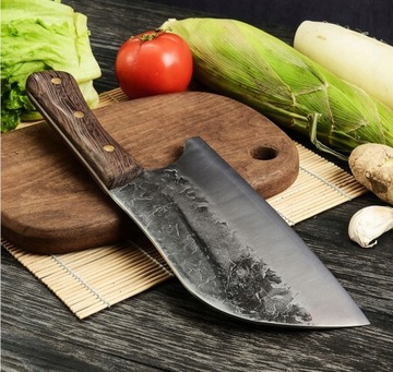 НОЖ ПОВАРСКИЙ ОСТРЫЙ КОВАННЫЙ УНИВЕРСАЛЬНЫЙ КУХОННЫЙ колун 30СМ ДЛЯ МЯСА И ОВОЩЕЙ