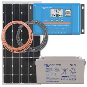 ZESTAW PANEL SŁONECZNY 175W AKUMULATOR 90Ah