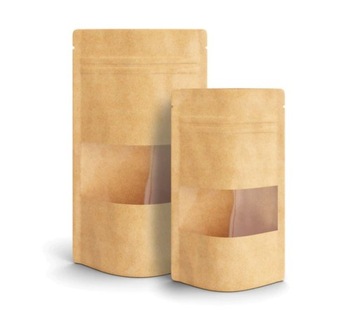 Torebka papierowa DOYPACK okienko 500ml PL 50 szt.