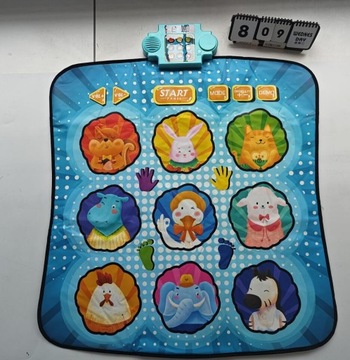 МУЗЫКАЛЬНЫЙ ТАНЦЕВАЛЬНЫЙ ИНТЕРАКТИВНЫЙ КОВРИК ЗВУКОВАЯ СВЕТОВАЯ ИГРУШКА ДЛЯ ДЕТЕЙ 4 РЕЖИМА