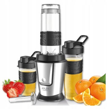 BLENDER PERSONALNY Z WKŁADEM CHŁODZĄCYM 2 BIDONY DO KOKTAILI SMOOTHIE