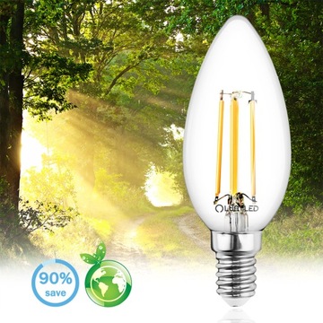 6x E14 Светодиодная лампа FILAMENT свеча 7W LUMILED 3000