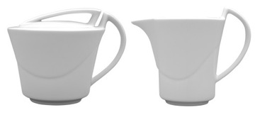 LUBIANA MOVING CUKIERNICA 250 ML + MLECZNIK 200 ML BIAŁA NIEDEKOROWANA