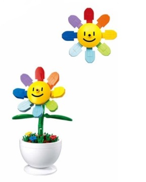 НАБОР РАЗНОЦВЕТНЫХ ЦВЕТОВ В ГОРШКАХ SLUBAN BLOKS B1073 A-F