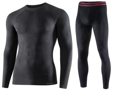 BRUBECK BIELIZNA TERMOAKTYWNA ACTIVE WOOL KOMPLET MĘSKI WEŁNA MERINO XXL